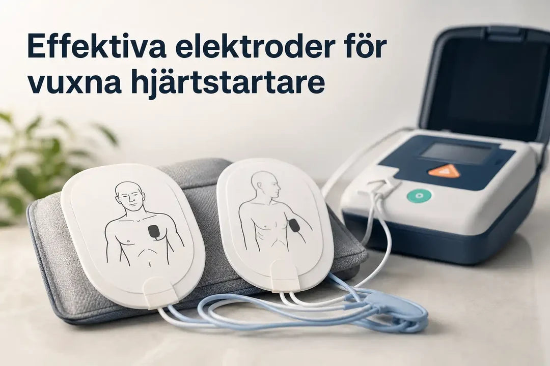 Effektiva elektroder för vuxna hjärtstartare