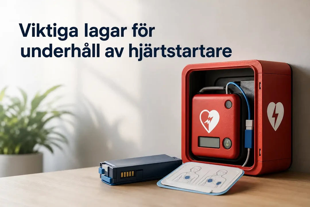 Viktiga lagar för underhåll av hjärtstartare