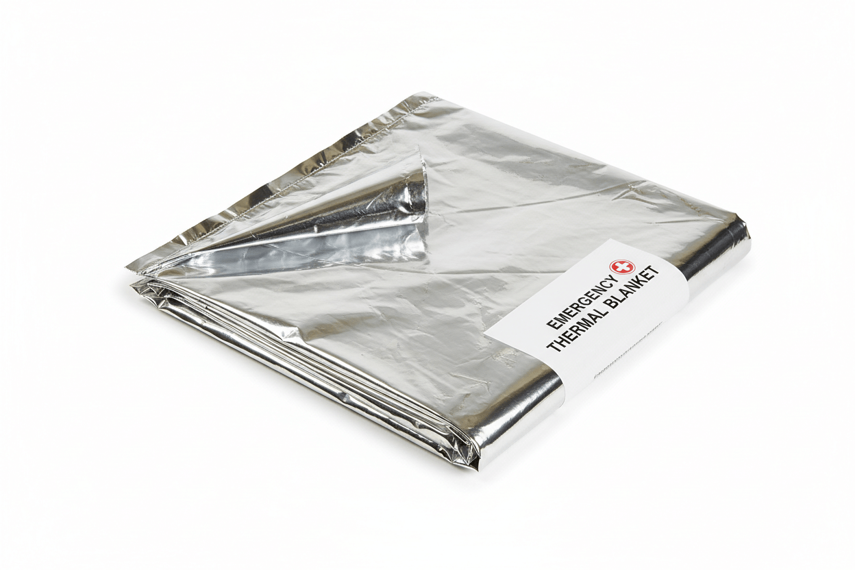 Värmande filtar nödsituationer, effektiva akutsjukvårdsprodukter, reflekterande nödfiltar.