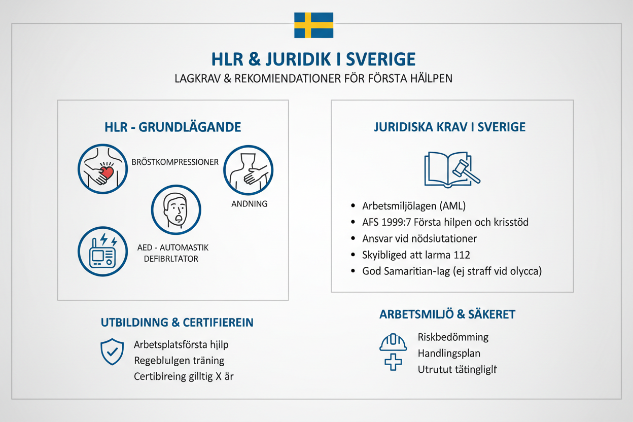 Lagkrav hjärtstartare arbetsplatser - Information om HLR och juridiska krav i Sverige