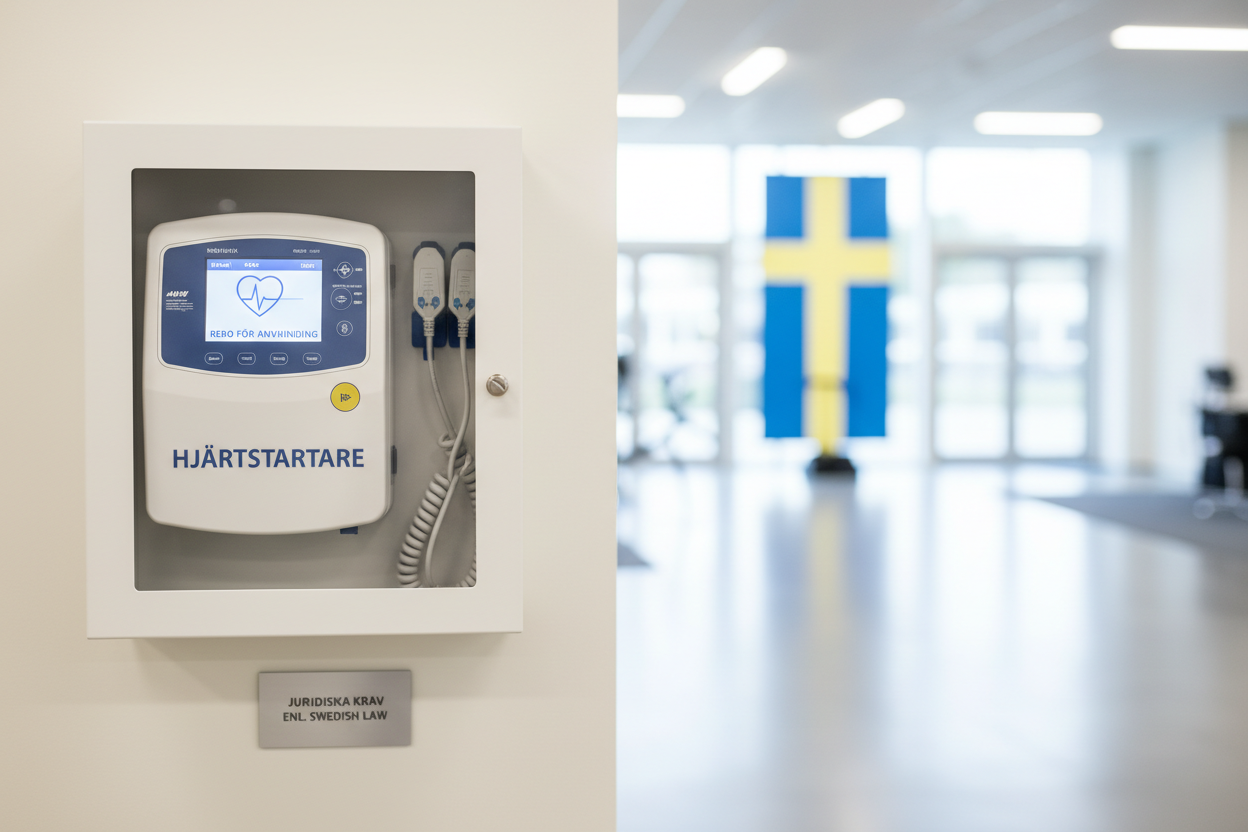 Lagkrav kring hjärtstartare i Sverige