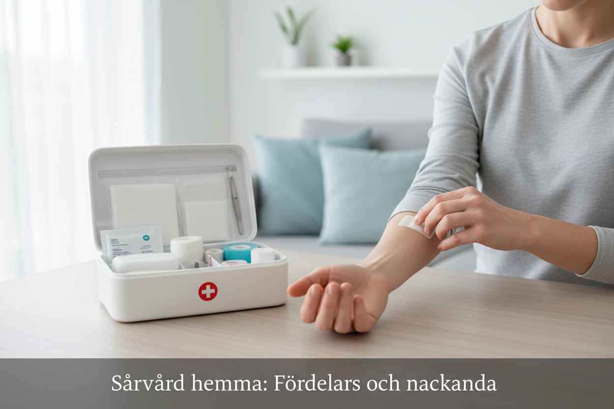 Sårvård hemma: Fördelar och nackdelar med sårvård hemma.