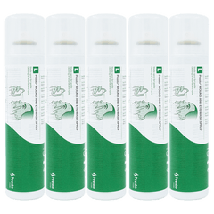 Presto ögondusch refill 250ml, fem utbytesflaskor med svampkork i grönlackerad design.