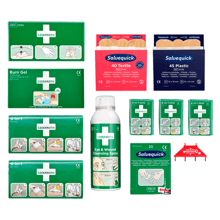 Komplett refill Cederroth Första hjälpen-station - MaxMedic