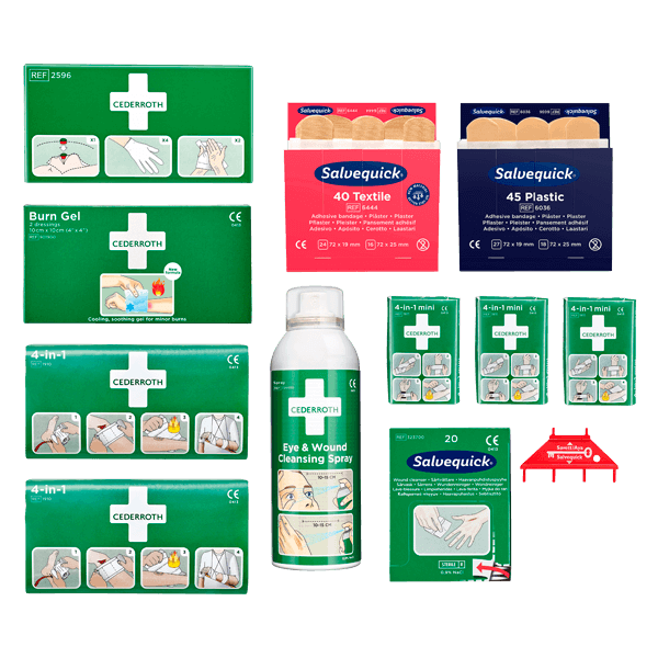 Komplett refill Cederroth Första hjälpen-station - MaxMedic