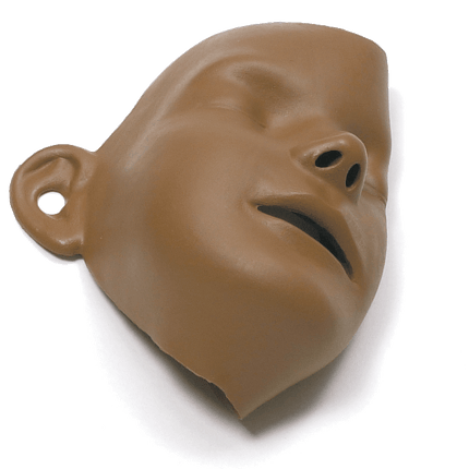 ansikten till Little Junior mörk hud, realistisk ansiktsdetalj, 6-st set för lek och utbildning.