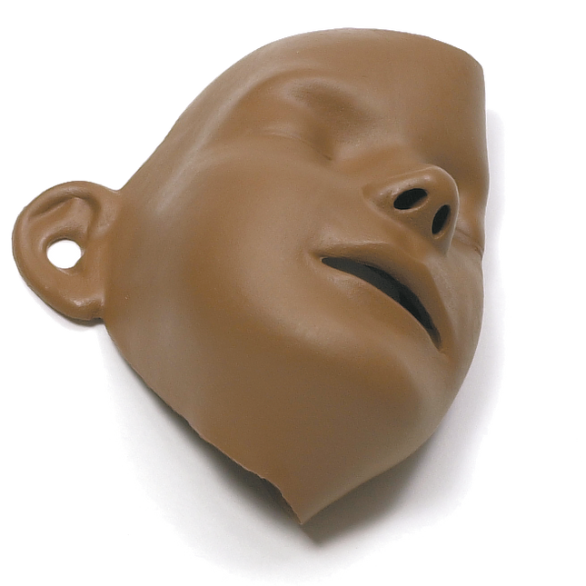 ansikten till Little Junior mörk hud, realistisk ansiktsdetalj, 6-st set för lek och utbildning.