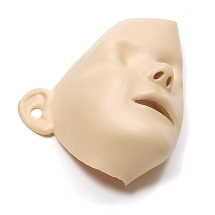 Little Junior ansikten ljus hud, en detalj av ansikte med avslappnad expression, passar perfekt för dockor.