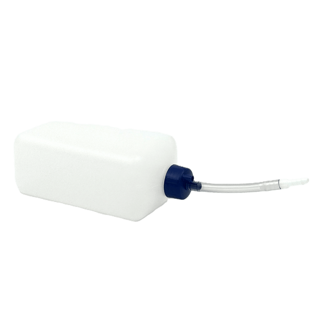 Plastflaska 1000 ml blodtillförsel för användning med SRP:s sårskador och nippelanslutning.