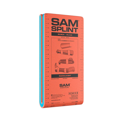 SAM Splint flatpackad 36", Orange/Blå - MaxMedic