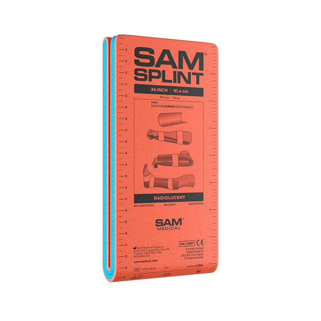 SAM Splint flatpackad 36", Orange/Blå - MaxMedic