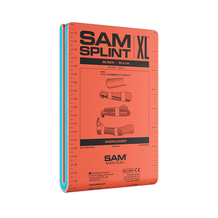 SAM Splint XL 36", extra bred, Orange/Blå - MaxMedic
