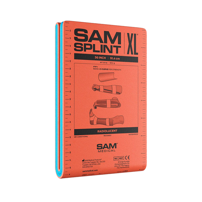 SAM Splint XL 36", extra bred, Orange/Blå - MaxMedic