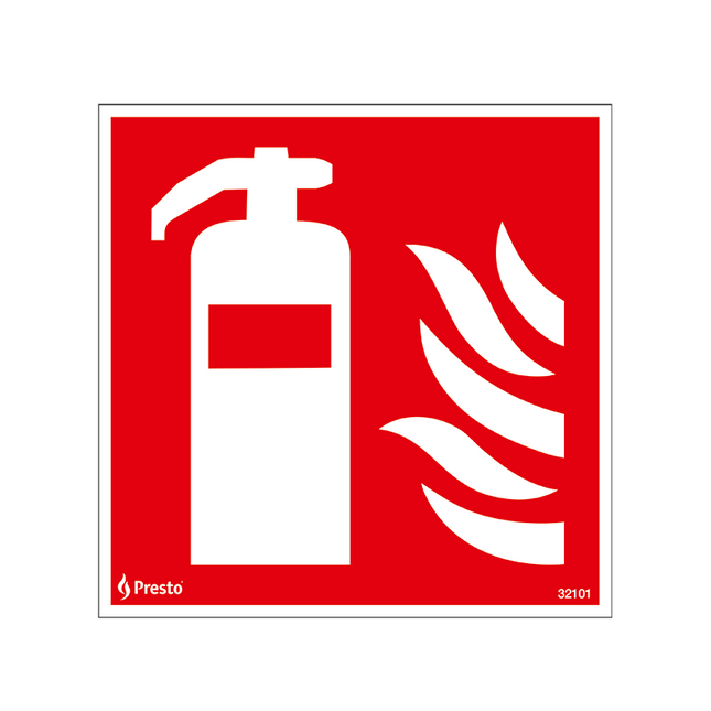 Skylt Brandsläckare, dubbelsidig - MaxMedic
