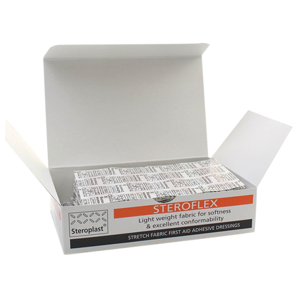 Steroflex Standard flexibelt textilplåster 7,5x2,5 cm 100 st - MaxMedic
