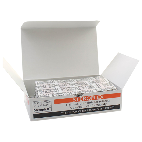 Steroflex Standard flexibelt textilplåster 7,5x2,5 cm 100 st - MaxMedic